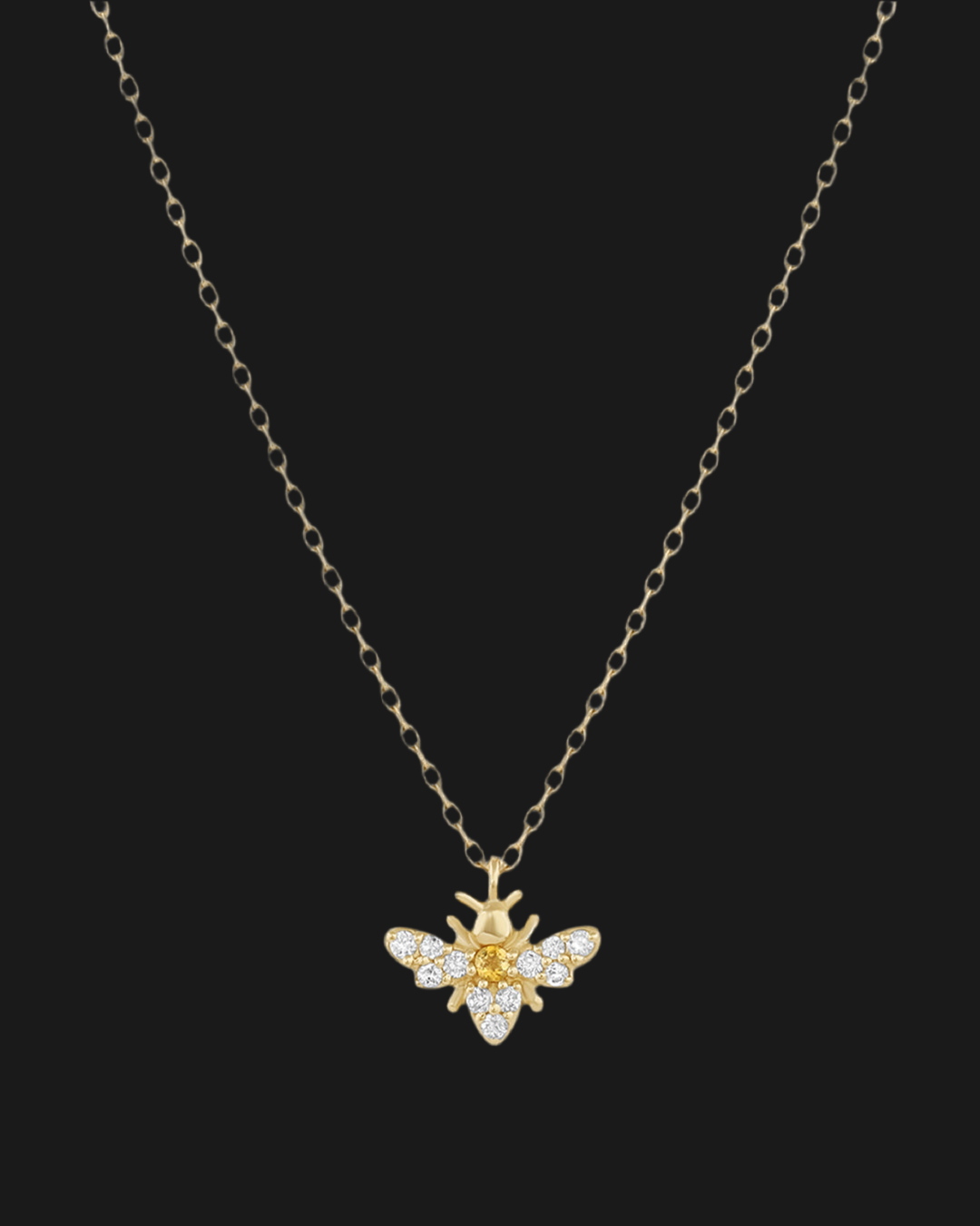 Diamond Bee Necklace